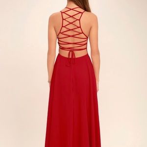 XS Lulu’s Maxi Lace Up Dress